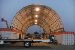30'Wx48'Lx15'H fabric hoop shed